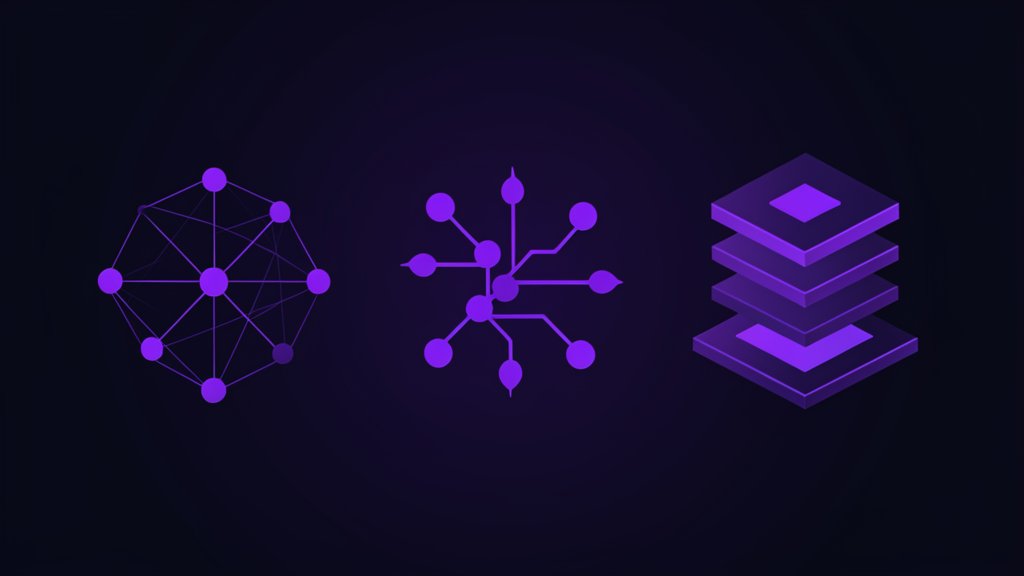 Abstract dark navy and purple graphic representing IT service models