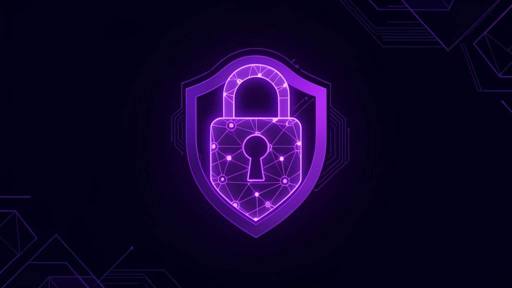 Abstract dark navy and purple graphic representing Microsoft 365 security audit