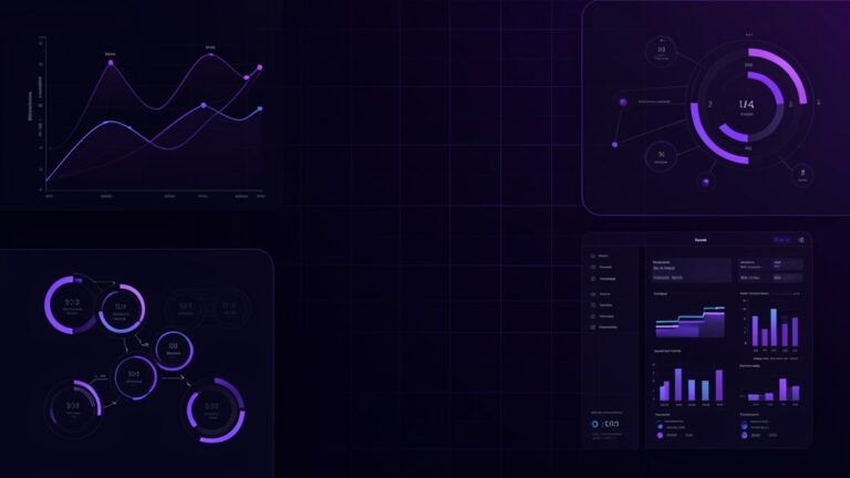 Abstract dark navy and purple graphic representing ManageEngine IT management