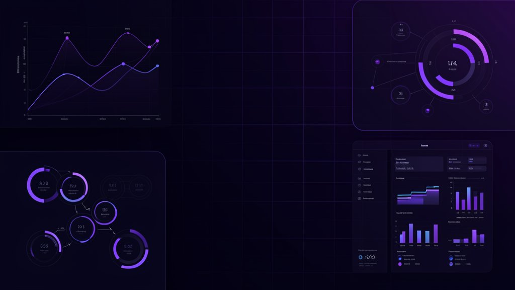 Abstract dark navy and purple graphic representing ManageEngine IT management
