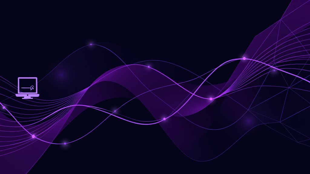 Abstract dark navy and purple graphic representing technology consulting in South Africa