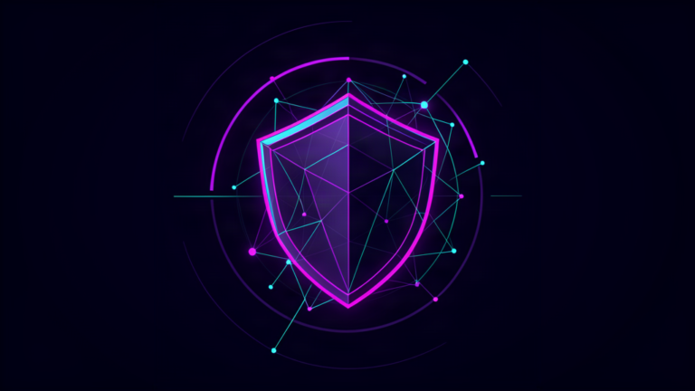 pre-emptive cybersecurity - abstract dark theme illustration